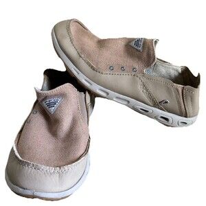 COLUMBIA PFG BAHAMA VENT SHOES BM0098-271 SIZE 8.5 MENS CANVAS BEIGE